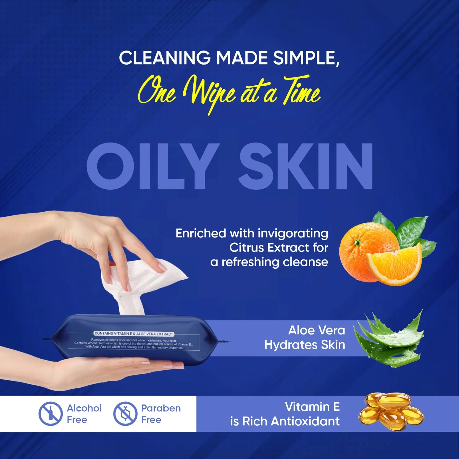 Refreshing Wet Wipes for Face 25 Wipes - Image 4
