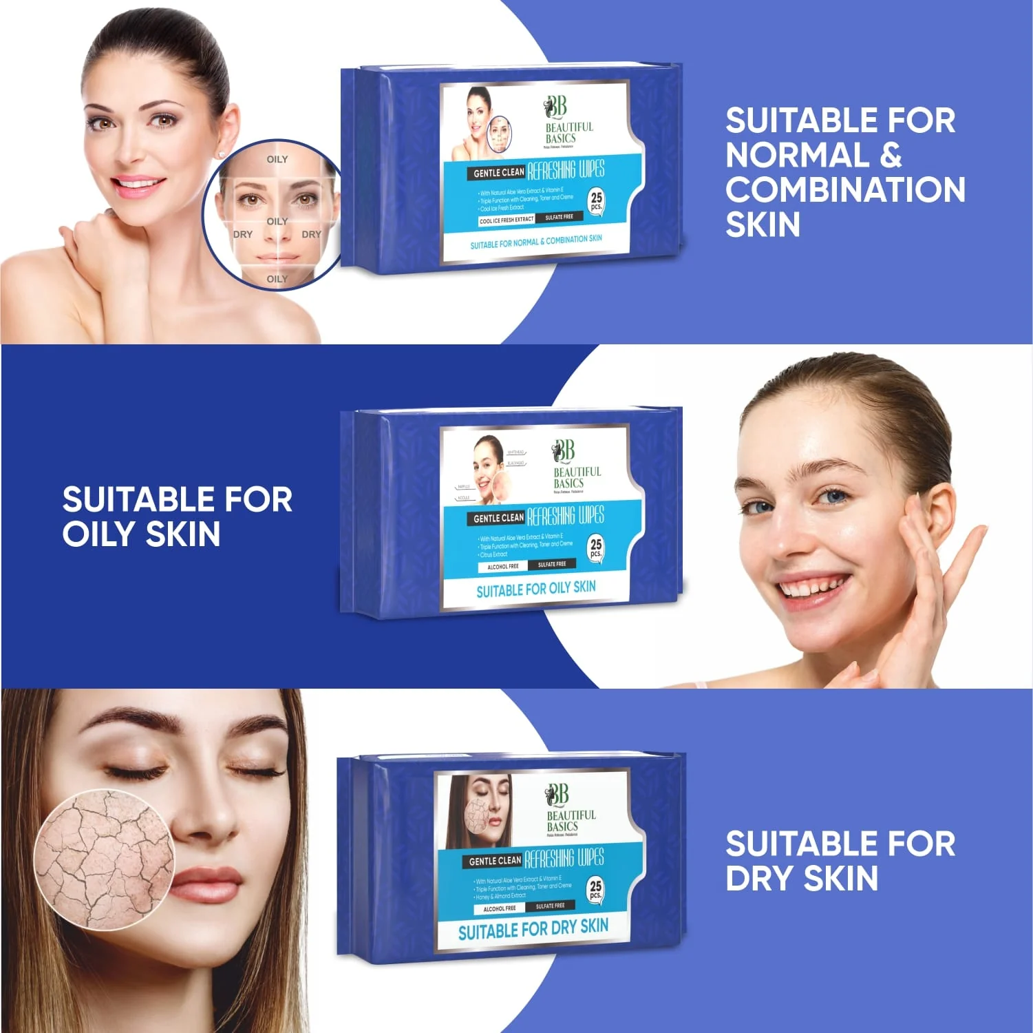 Refreshing Wet Wipes for Face 25 Wipes - Image 5