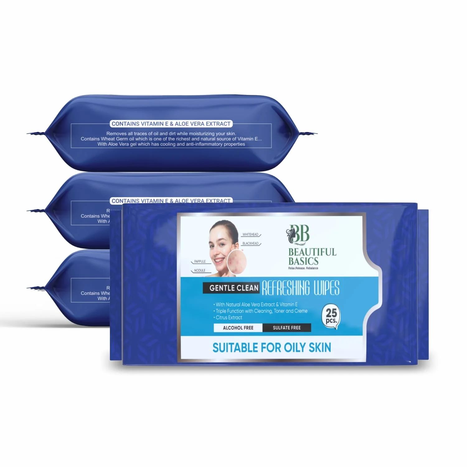 Refreshing Wet Wipes for Face 25 Wipes - Image 7