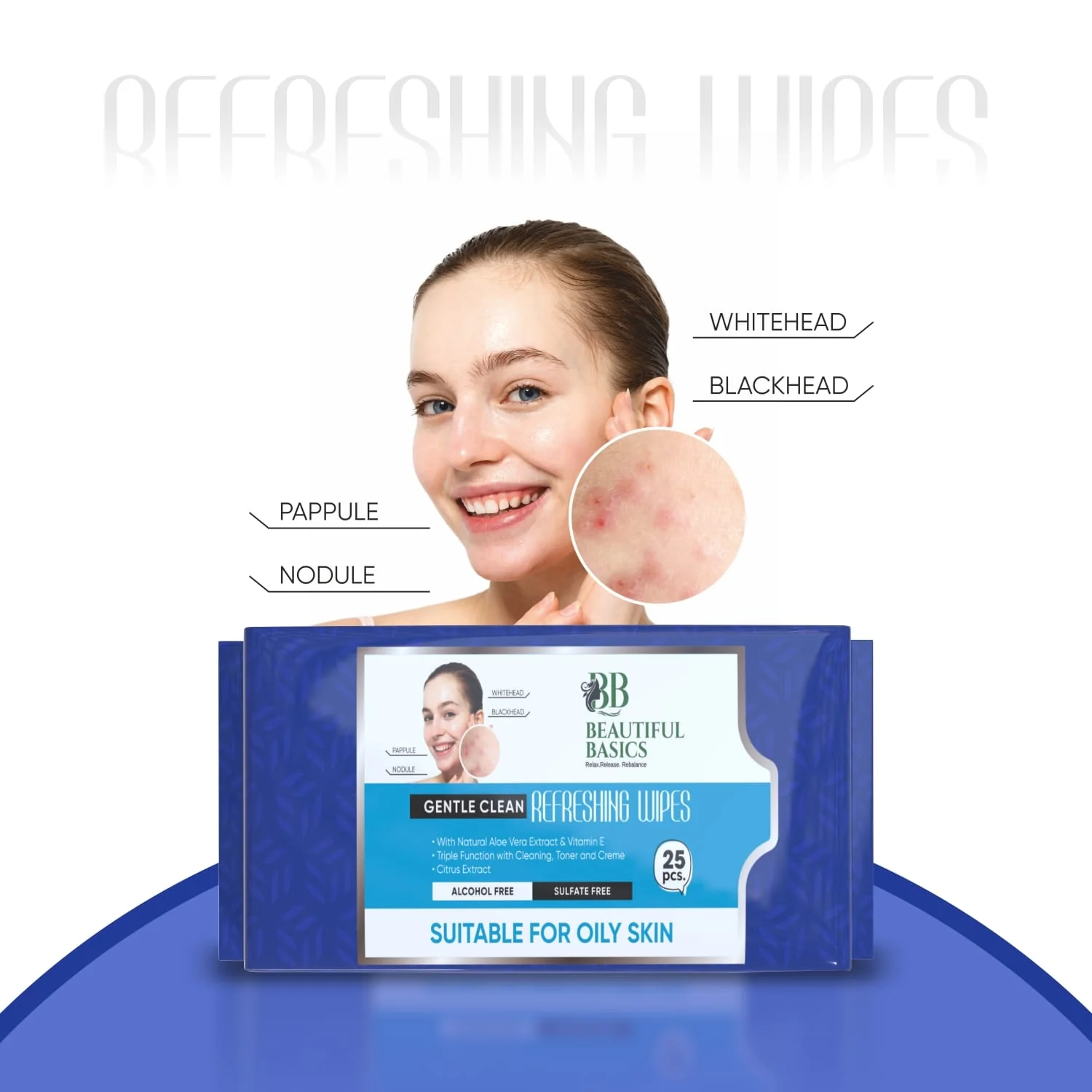 Refreshing Wet Wipes for Face 25 Wipes - Image 8