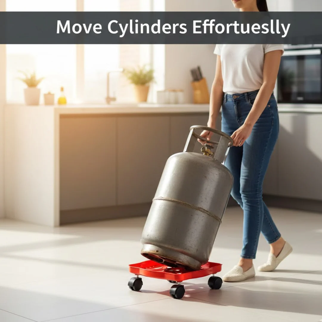 Square Plastic Gas Cylinder Trolley - Image 6