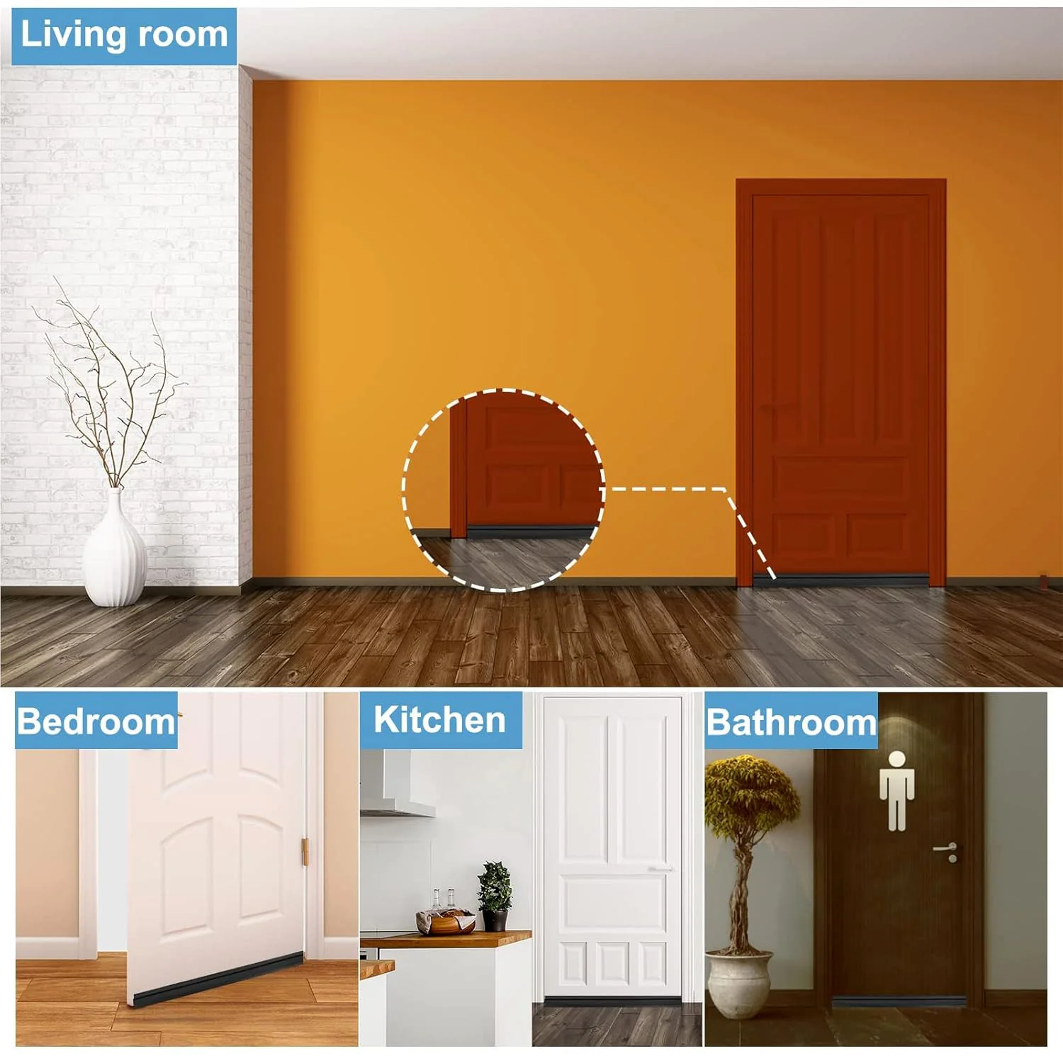1 Meter Self-Adhesive Silicone Door Bottom Seal Strip (1 Mtr / 1 Pc) - Image 6