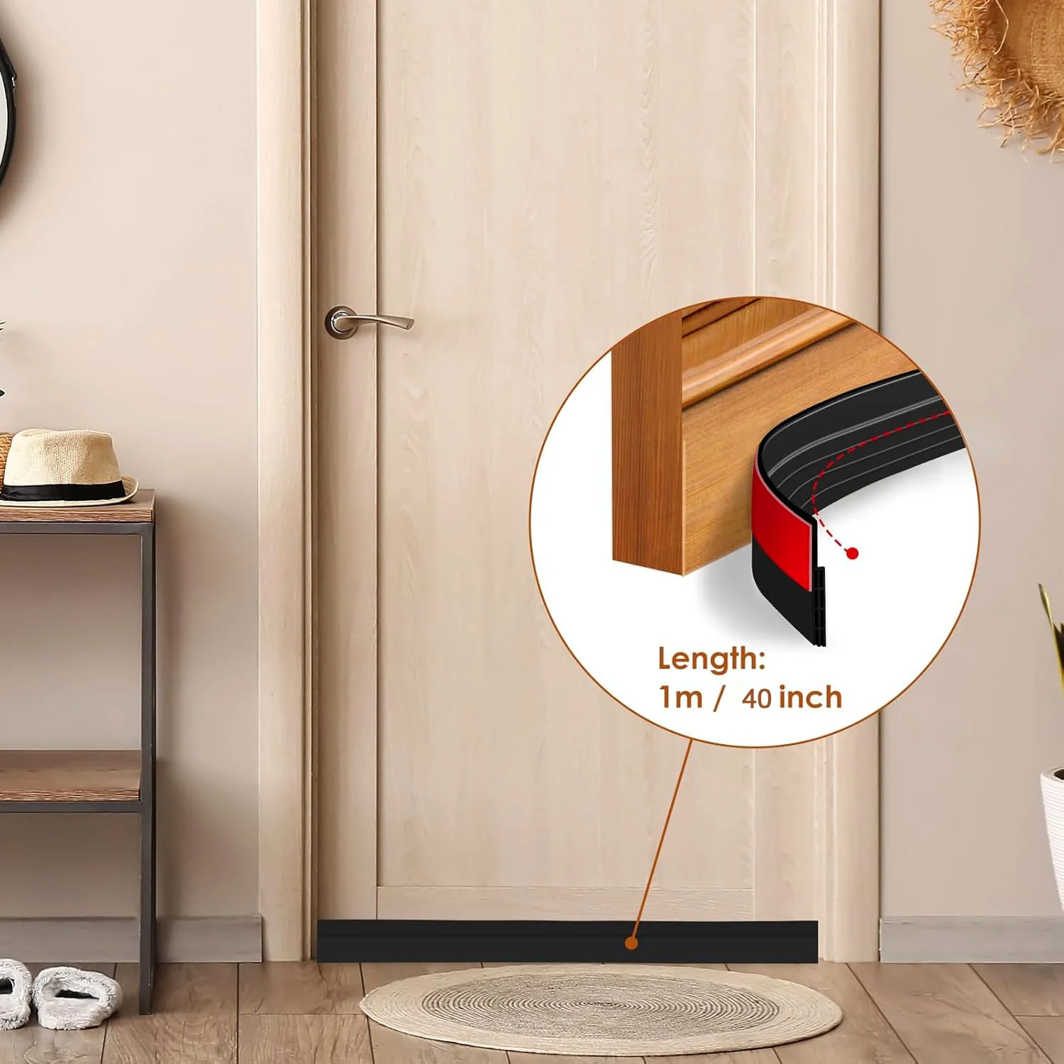 1 Meter Self-Adhesive Silicone Door Bottom Seal Strip (1 Mtr / 1 Pc) - Image 7