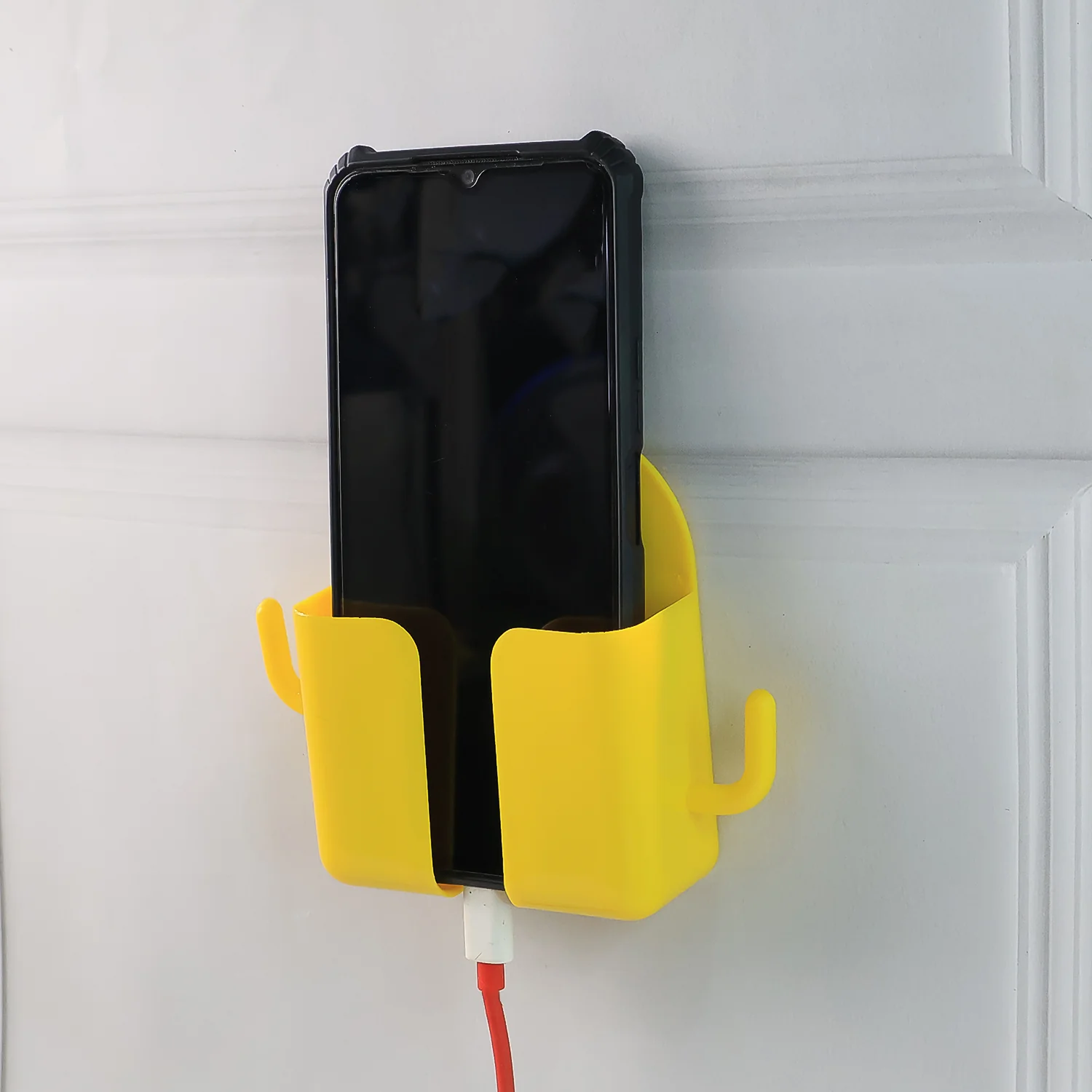 1 Pc Wallmount Mobile Stand With Hook for and stuffs purposes. (Mix Color / 1 Pc) - Image 4