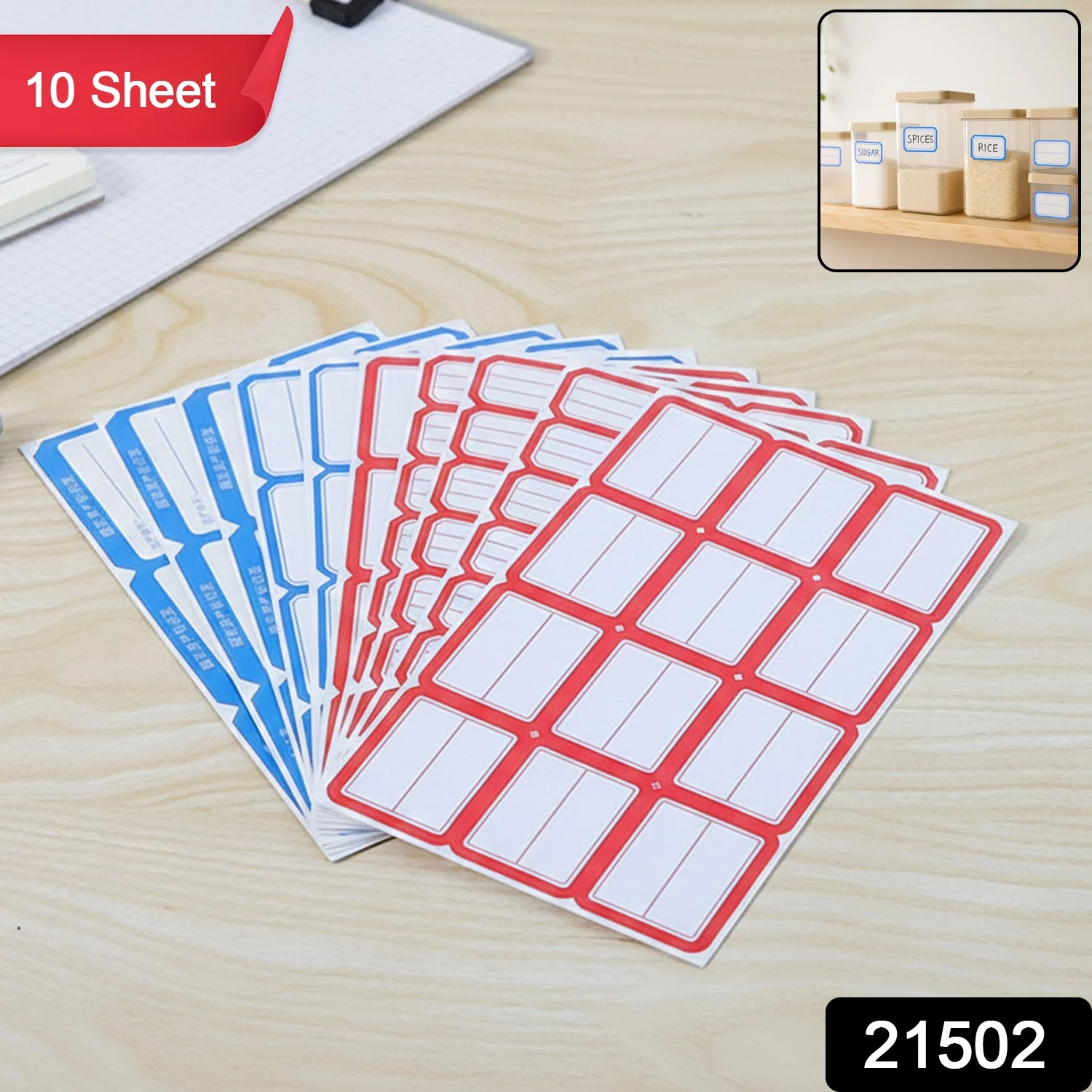 10 Sheets Self-Adhesive Label Stickers - Image 2