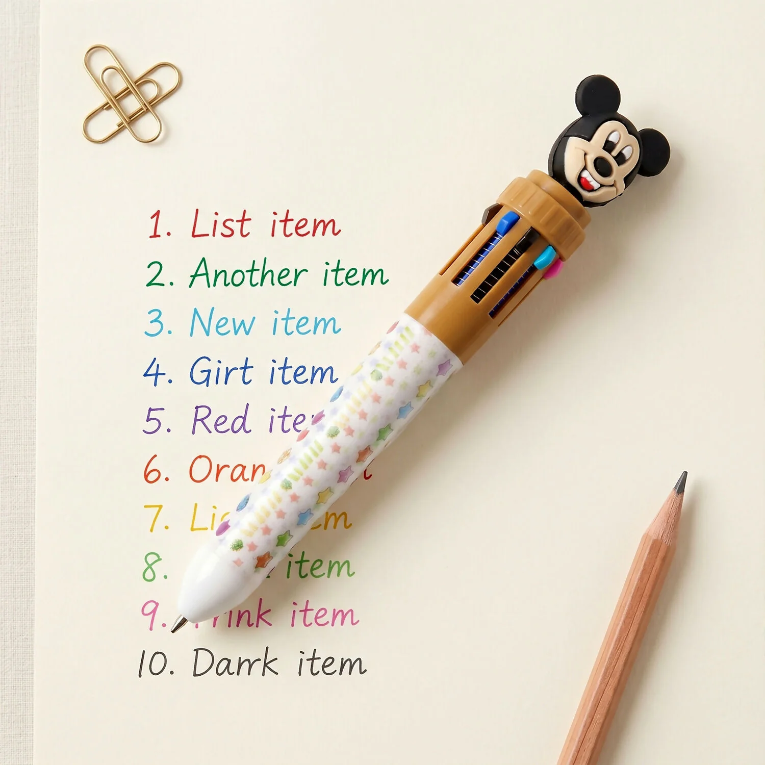 10 Color Cartoon Character Multi Ink Ball Pen for Kids & School (2 PC) - Image 7