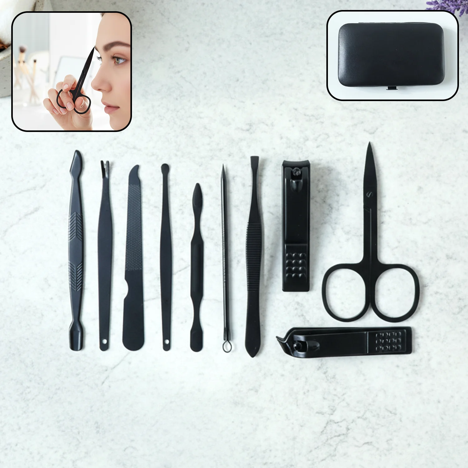 10 in 1 Professional Personal Grooming Manicure Pedicure Care Kit