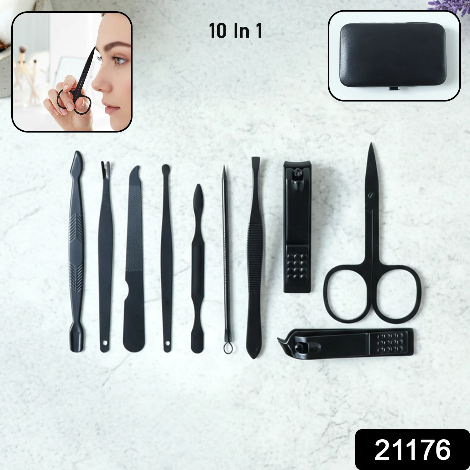 10 in 1 Professional Personal Grooming Manicure Pedicure Care Kit - Image 2
