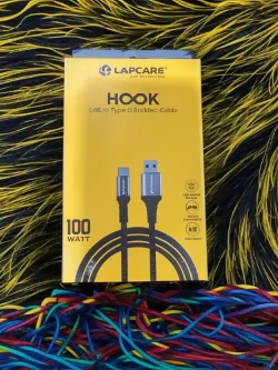 100 W TYPE C BRAIDED 2M CABLE LTC-027 (6 Months Brand Warranty) - Image 3