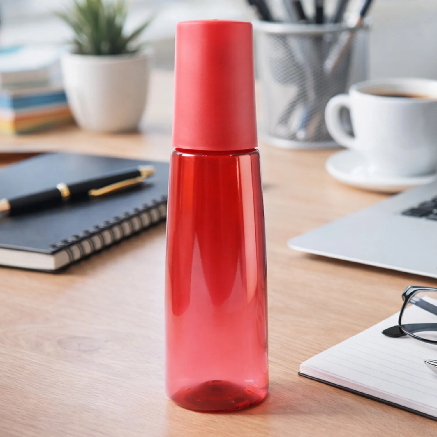 1000 ML (Approx) Plastic Hydra Flow Reusable Water Bottle with Glass - Image 4