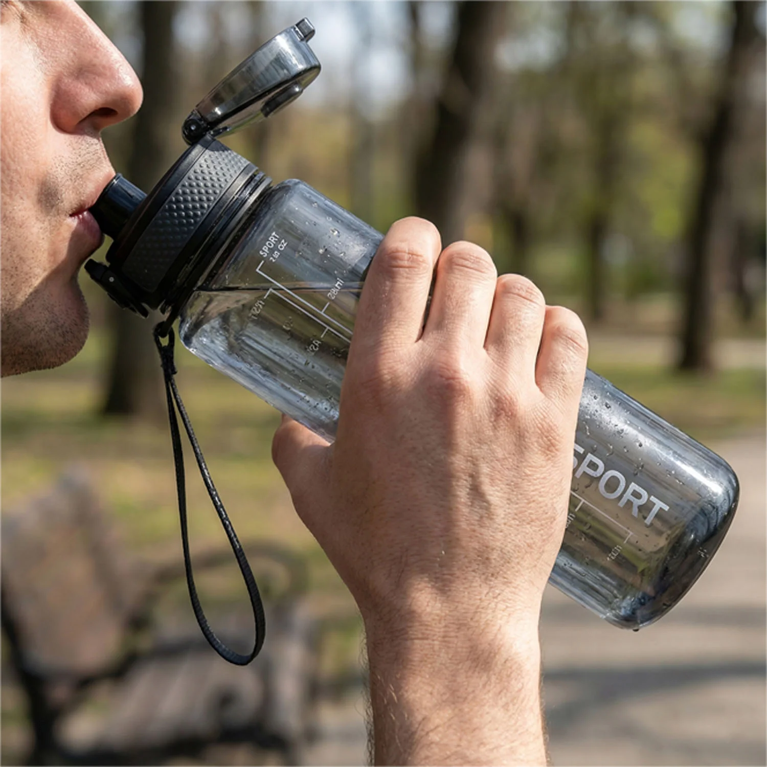 1000 ML Leakproof Sports Water Bottle (1 Pc) - Image 8