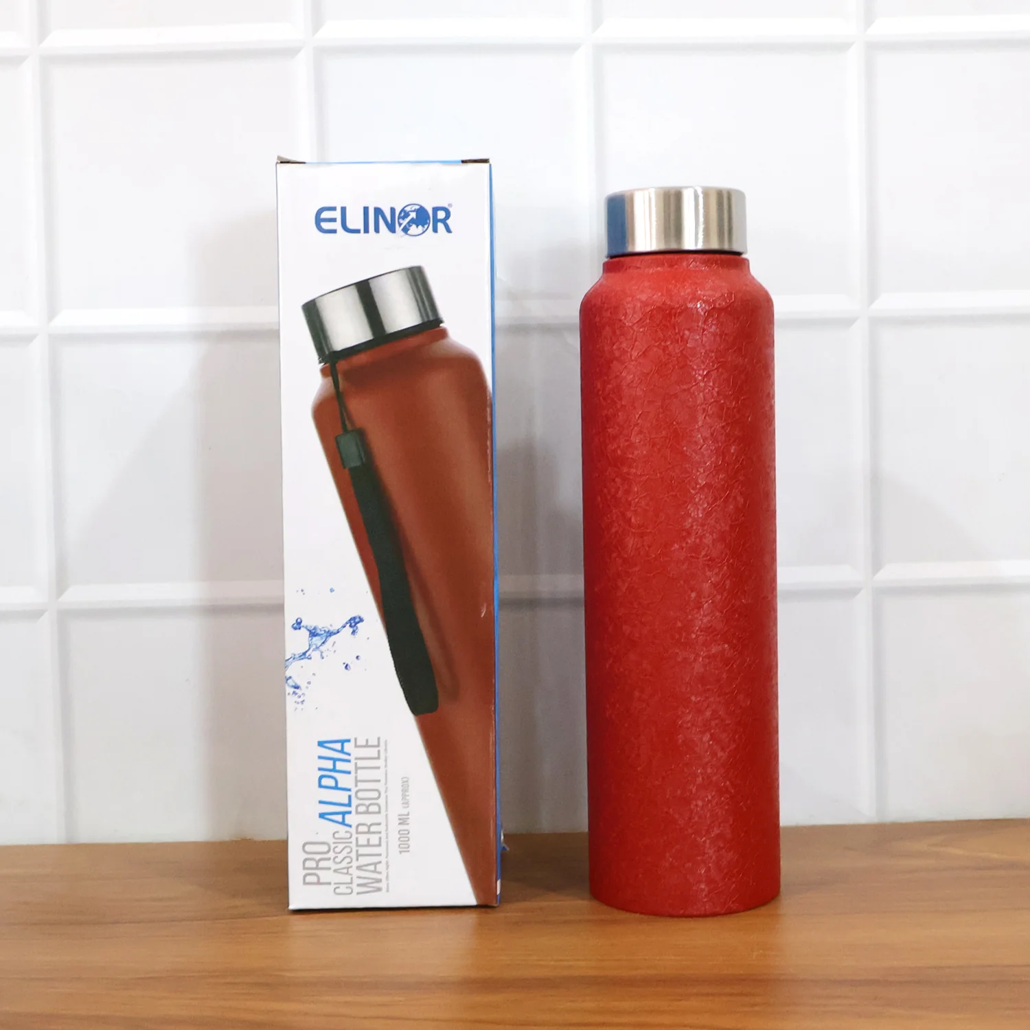 1000 ML Stainless Steel Water Bottle Red Color (1 Pc) - Image 8