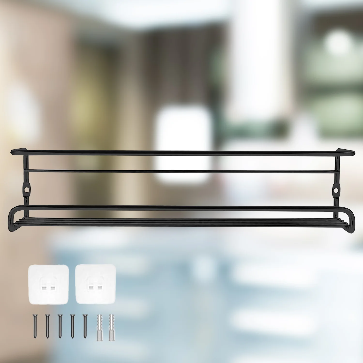 Metal Storage Bottle Hanging Rack (1 Pc) - Image 3