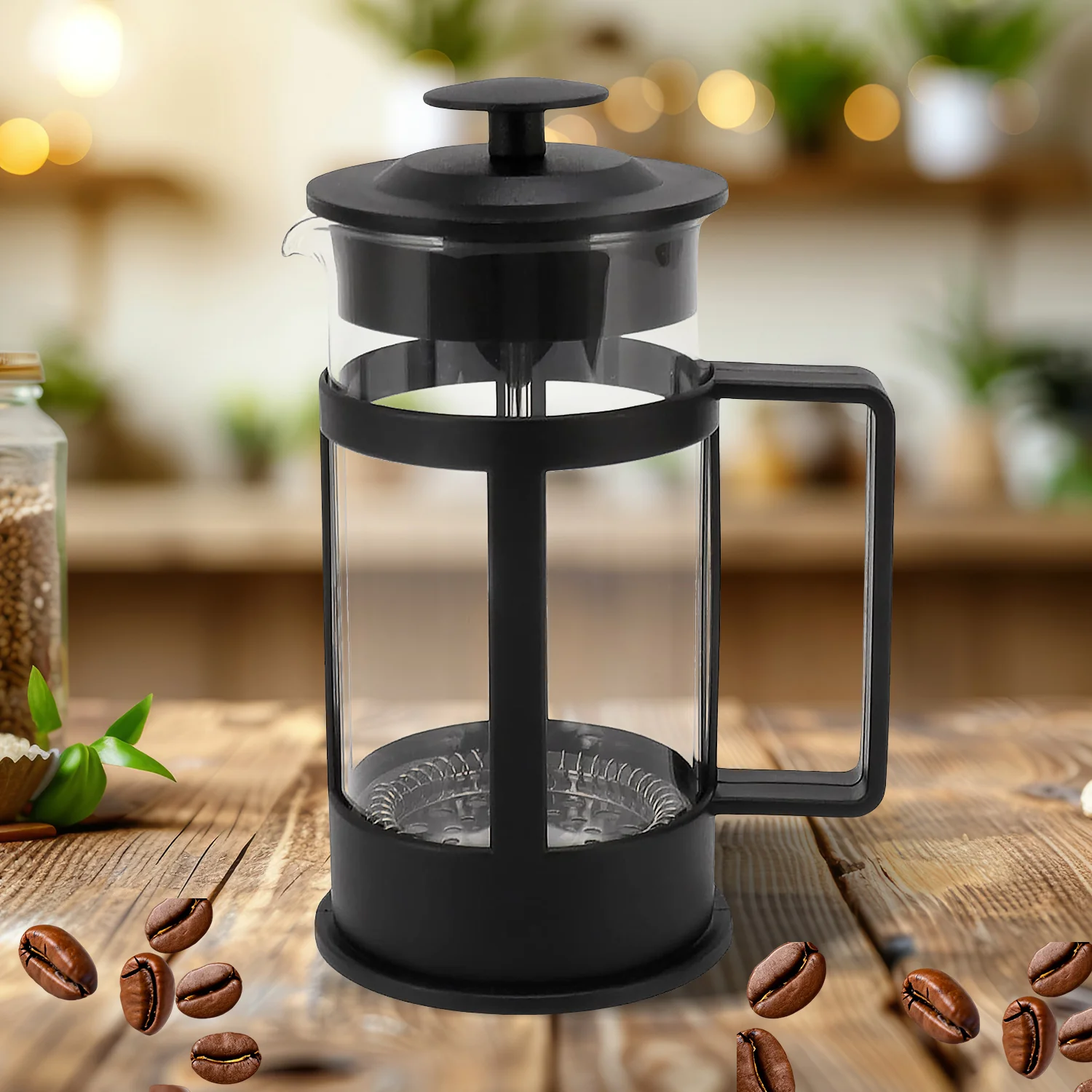 Coffee and Tea maker, Coffee Maker Glass Coffee Press Glass Teapot (Approx 350ml) - Image 3