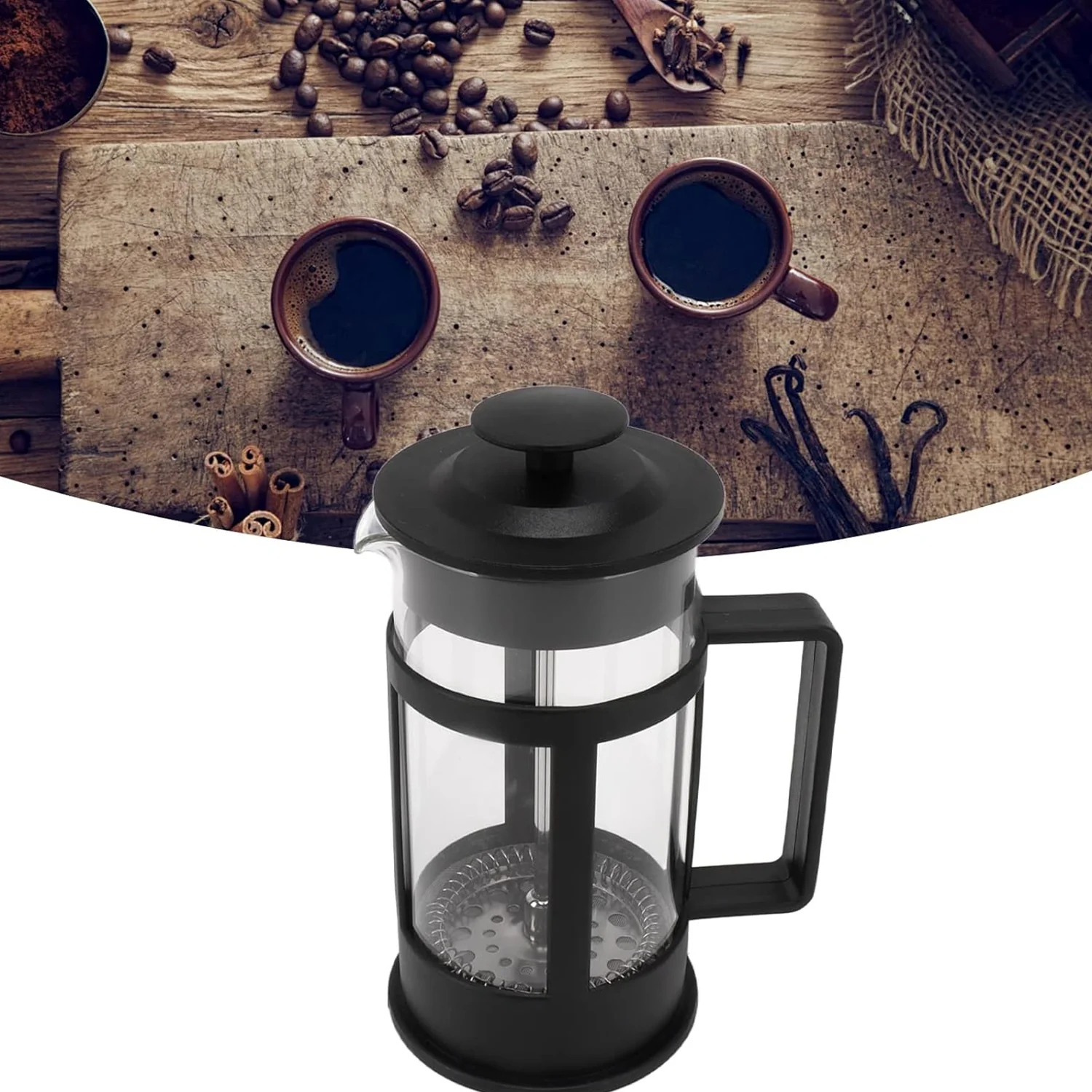 Coffee and Tea maker, Coffee Maker Glass Coffee Press Glass Teapot (Approx 350ml) - Image 6