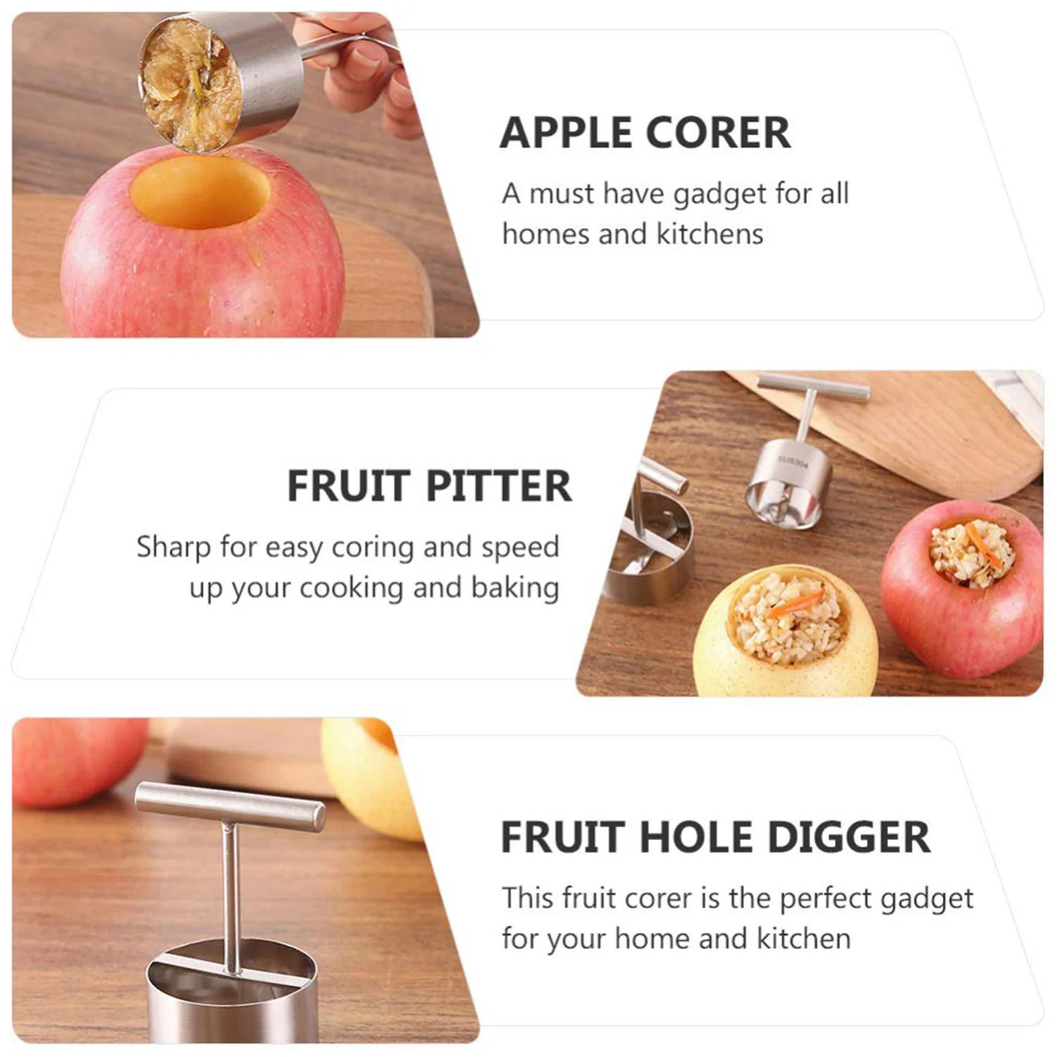 Corer Pear Core Separator Vegetable, Fruit Hole Remover Coring Tool (1 Pc) - Image 5