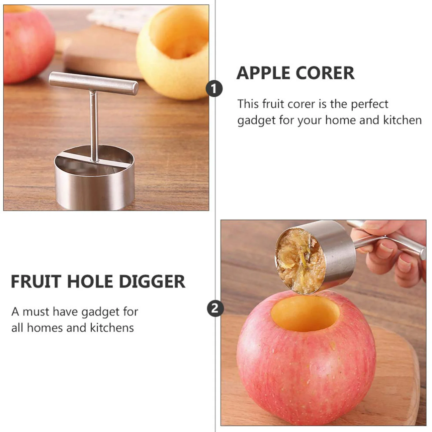 Corer Pear Core Separator Vegetable, Fruit Hole Remover Coring Tool (1 Pc) - Image 8