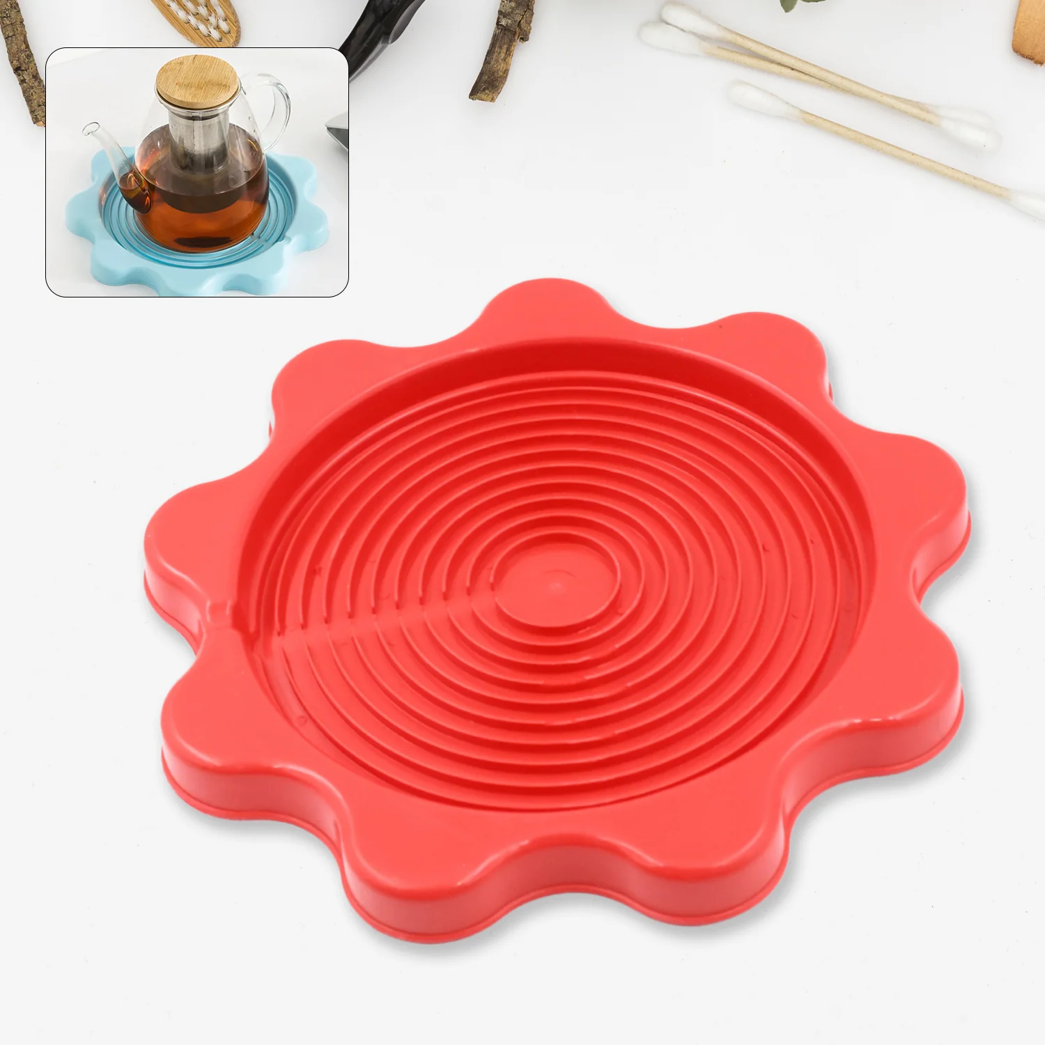 Multifunction Place mats Waterproof Anti-Slip at Insulation Table Mats Thermos Bottle Cup Mat Cup Coaster Kitchen Accessories, Home Thermos Kettle Pad, Heat Proof Pad Heat Insulation Pad (23×23 CM) - Image 3