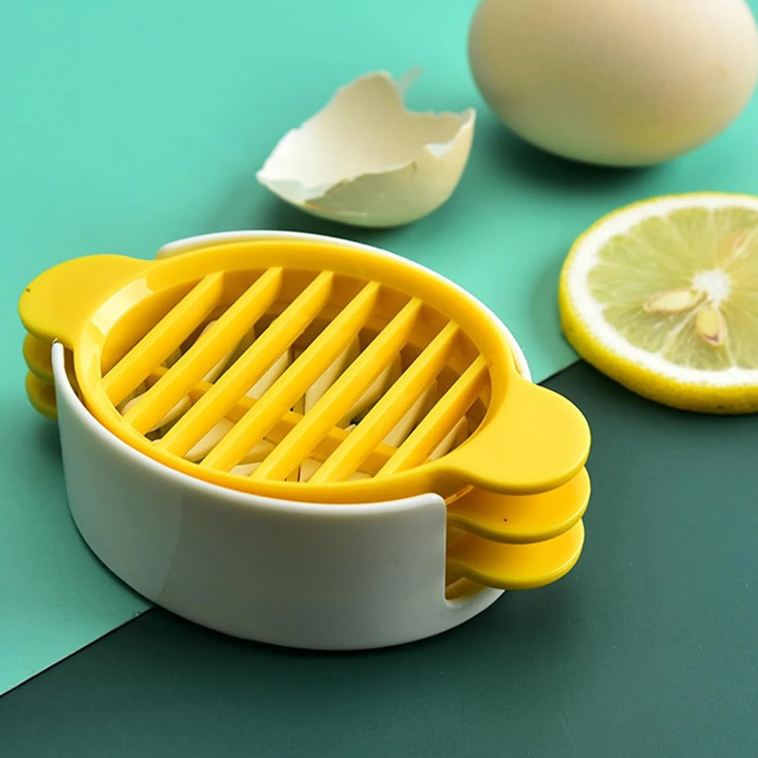 Egg Slicer, 3 in 1 Boiled Egg Slicer, Egg Slicer Restaurant Kitchen Tool (1 Pc) - Image 3