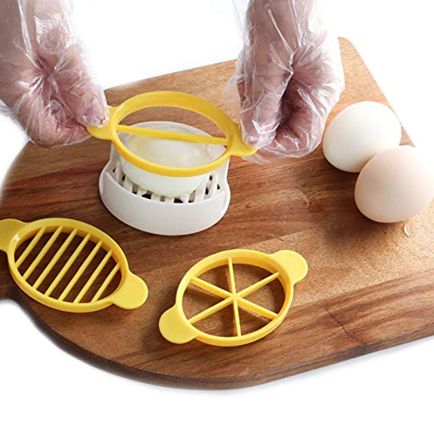 Egg Slicer, 3 in 1 Boiled Egg Slicer, Egg Slicer Restaurant Kitchen Tool (1 Pc) - Image 8