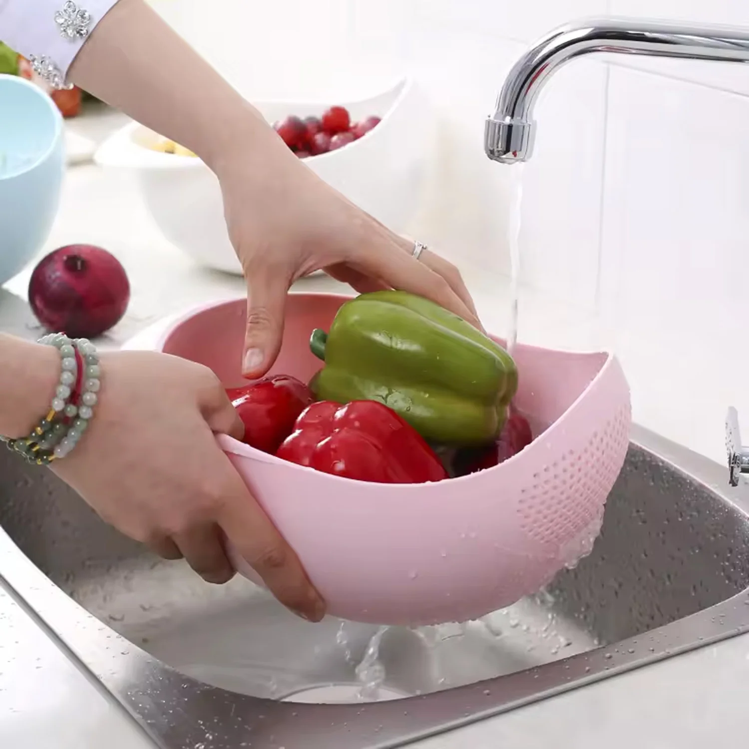 Multipurpose High Quality Washing Bowl for Rice (1 Pc) - Image 4