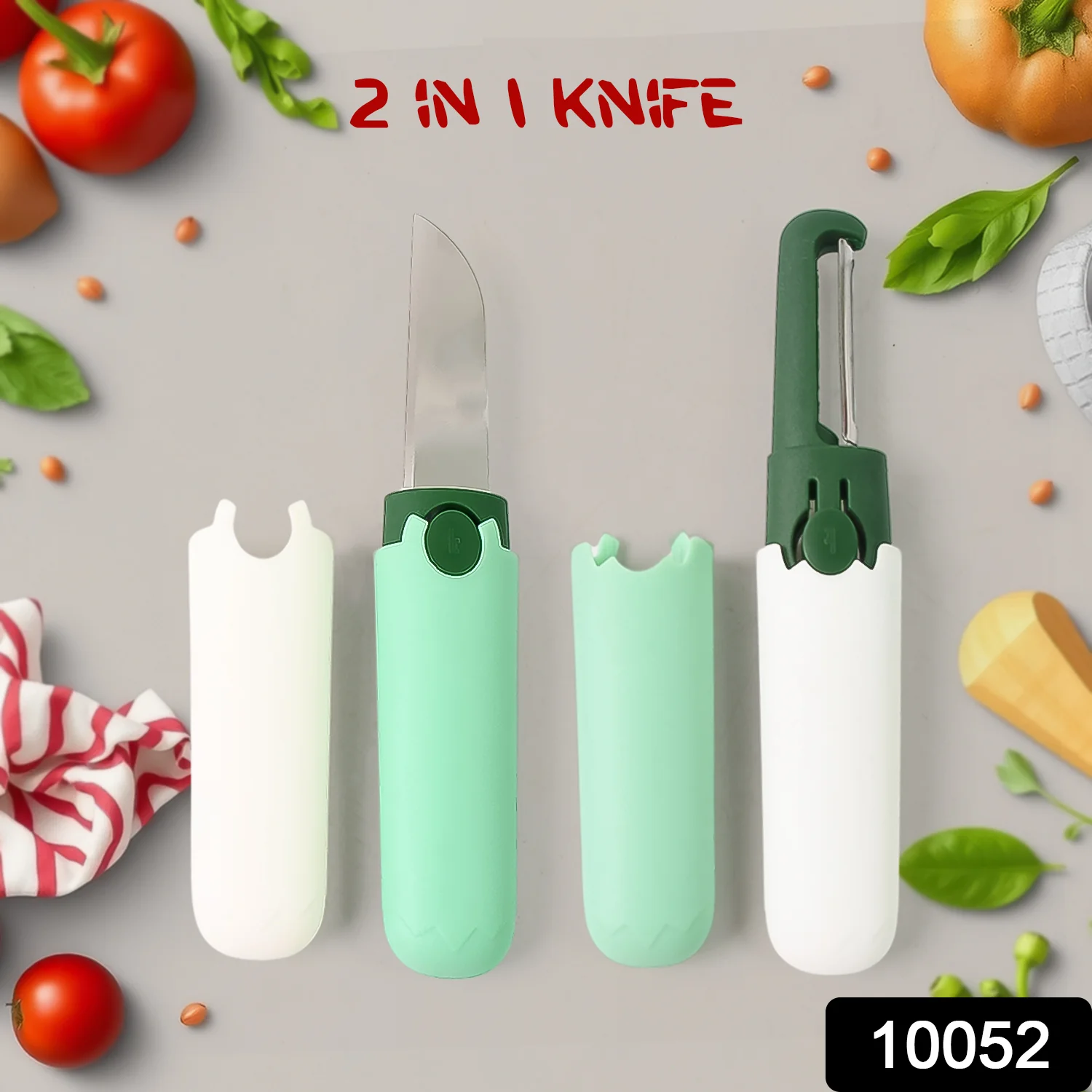 2-in-1 Multifunctional Knife & Sawtooth Peeler for Fruits and Vegetables - Image 2