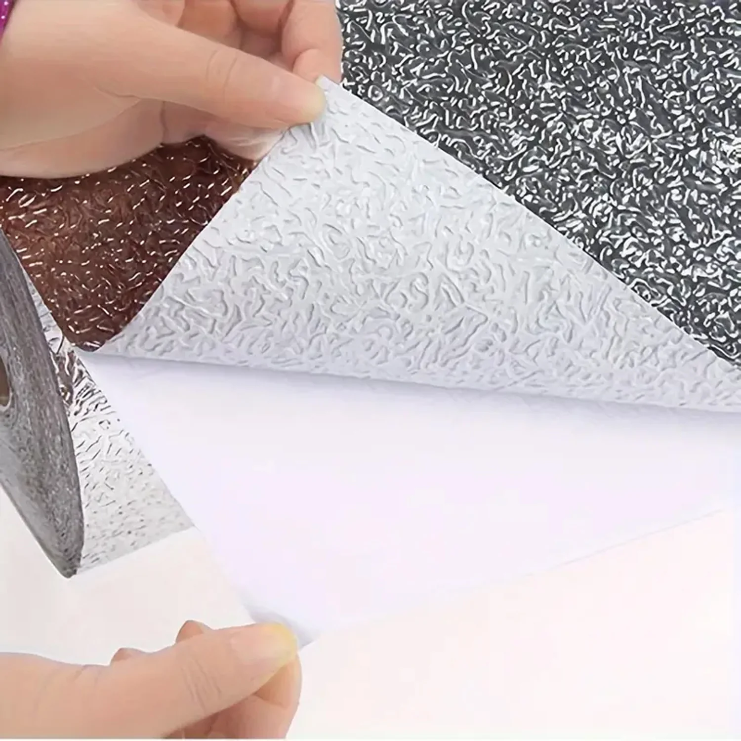 Self-Adhesive Wallpaper Aluminum Foil Wall Paper (60×200 Cm / Mix Design) - Image 4