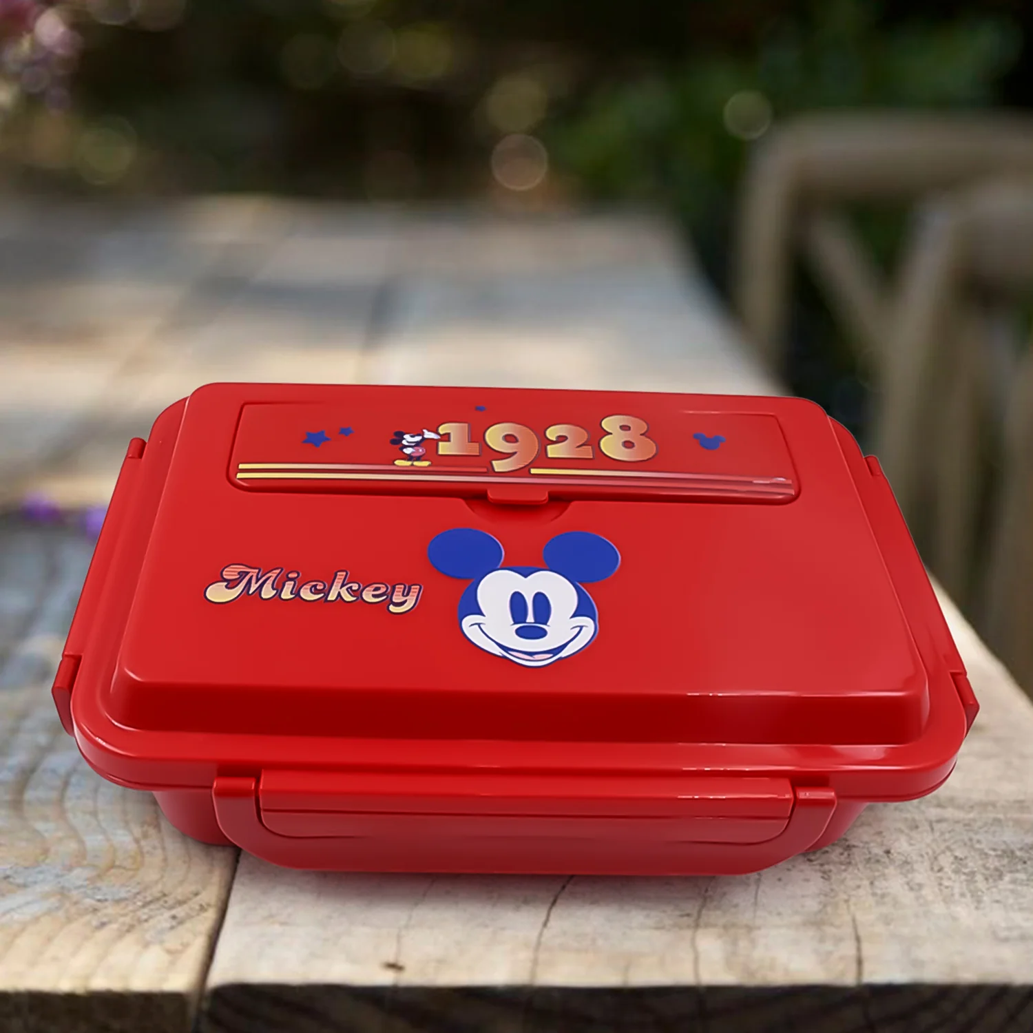 Cartoon Printed 4-Compartment Insulated Lunch Box for Kids - Image 3