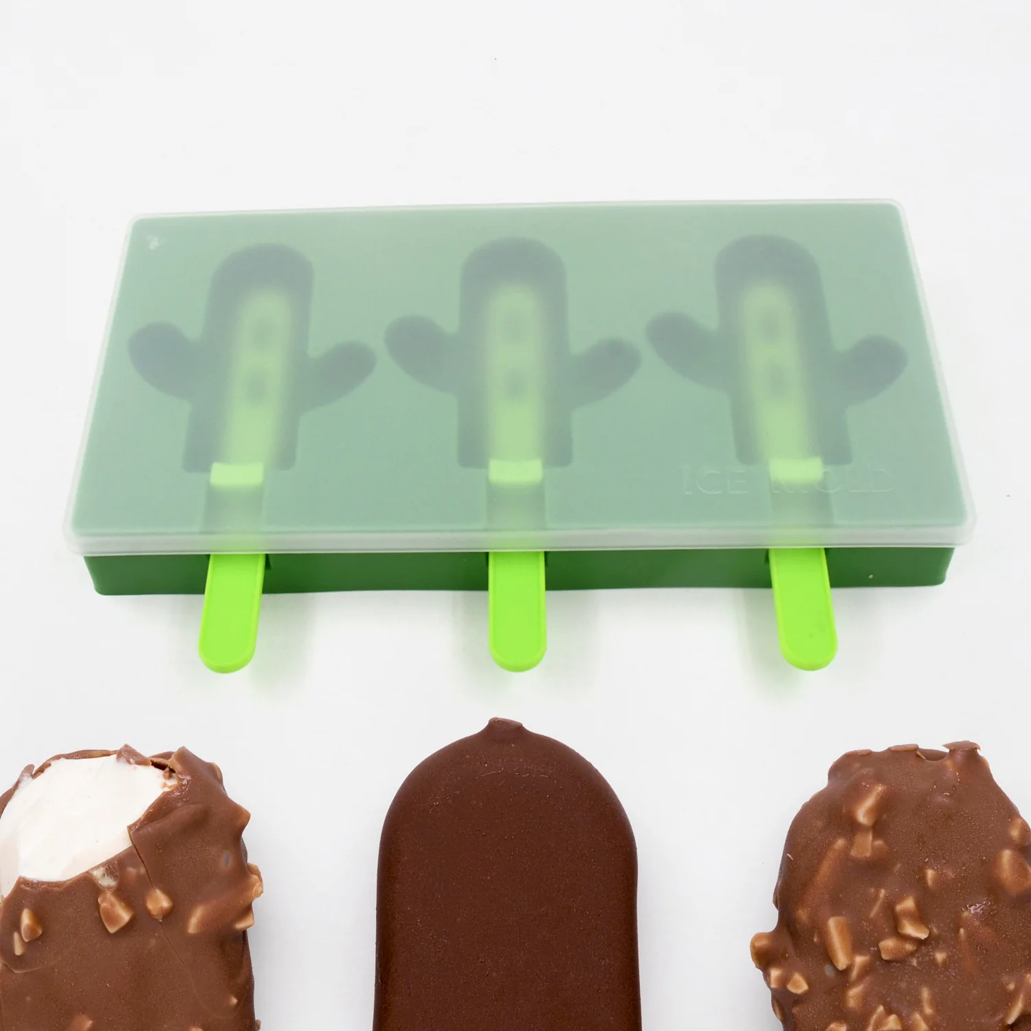 Cactus Shape Ice Cream Mould Homemade Ice Molds for DIY Summer Food Kitchen Tools 1 Pc - Image 3