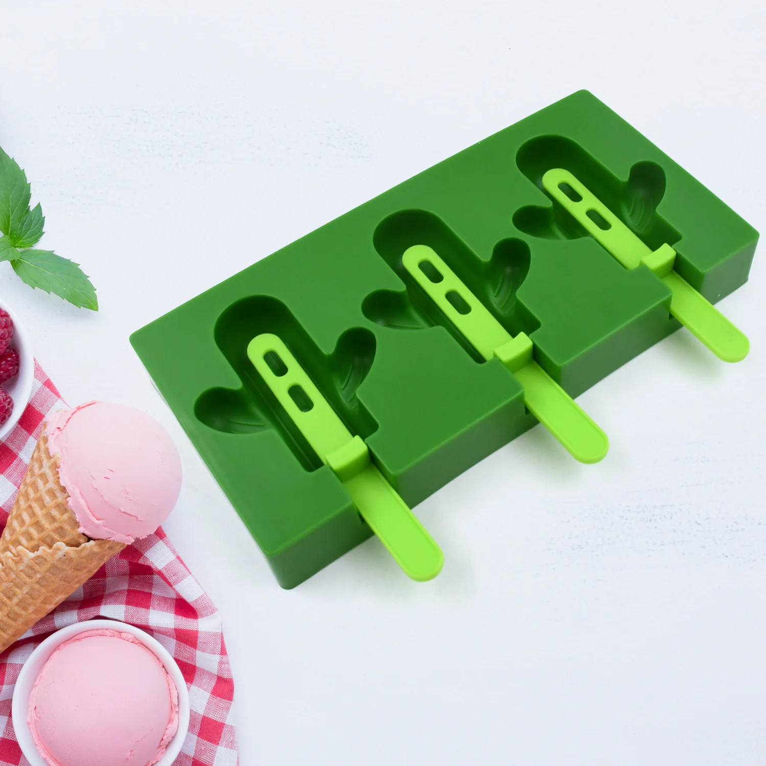 Cactus Shape Ice Cream Mould Homemade Ice Molds for DIY Summer Food Kitchen Tools 1 Pc - Image 7