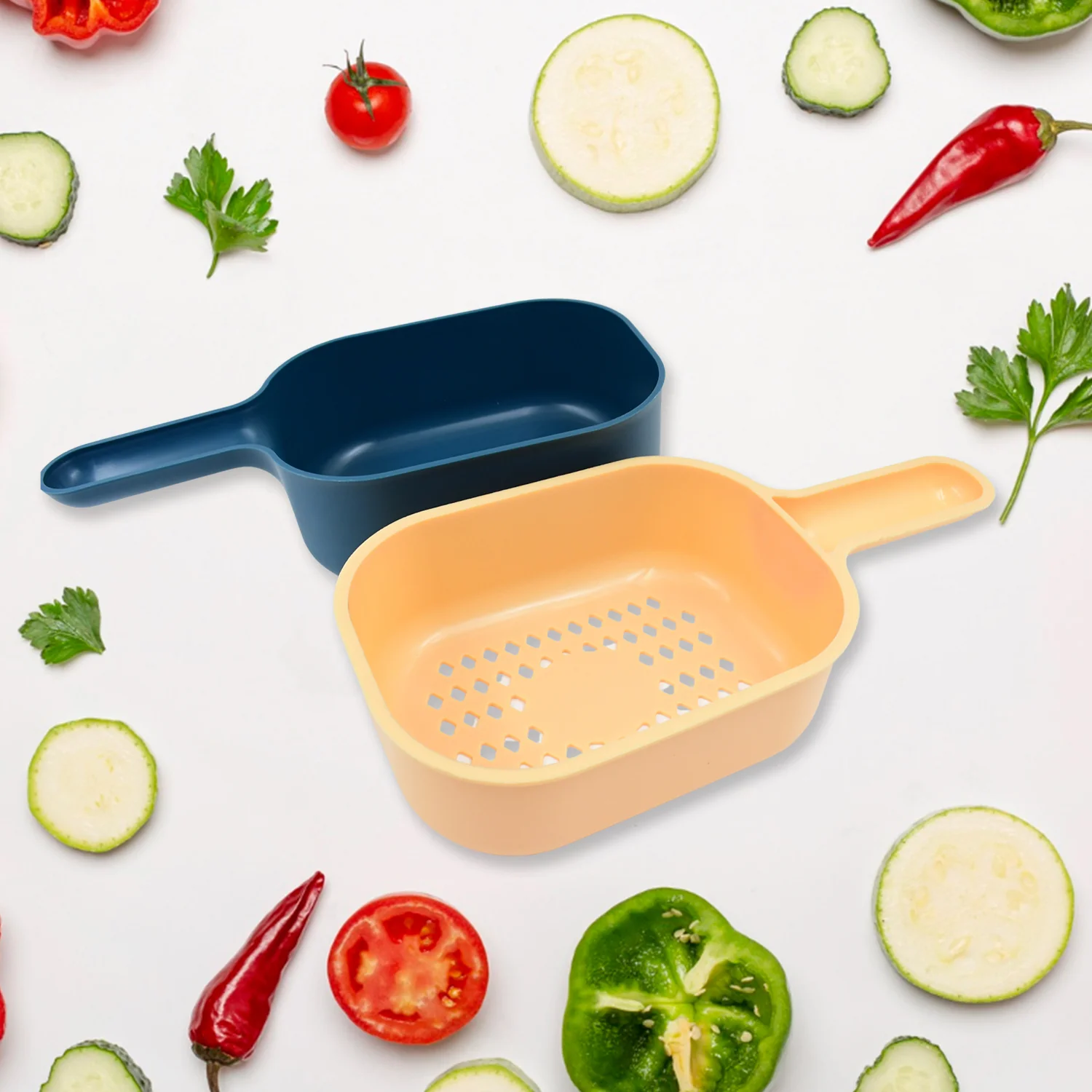 Vegetable Slicer Cutter - 6 Blades Kitchen Accessories (1 Set) - Image 3