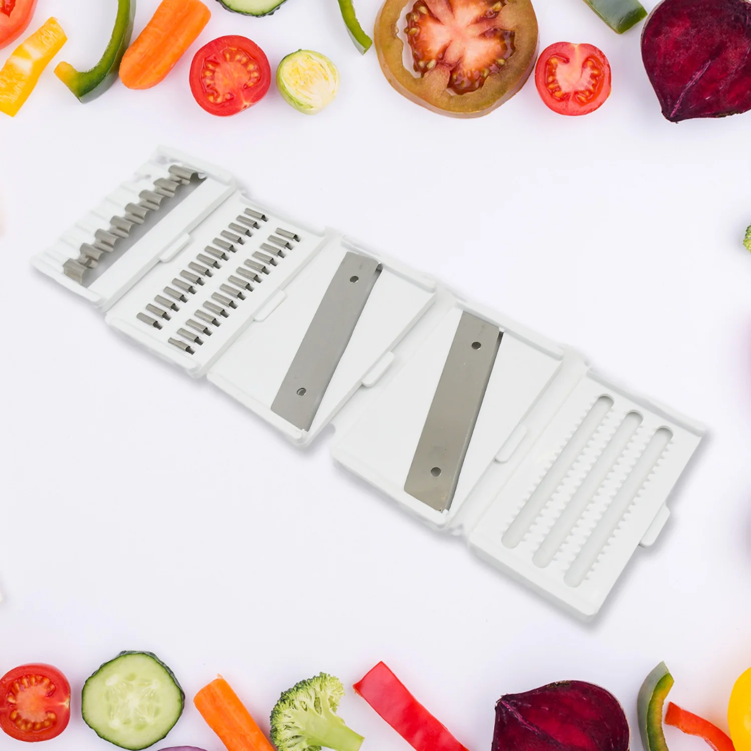 Vegetable Slicer Cutter - 6 Blades Kitchen Accessories (1 Set) - Image 4