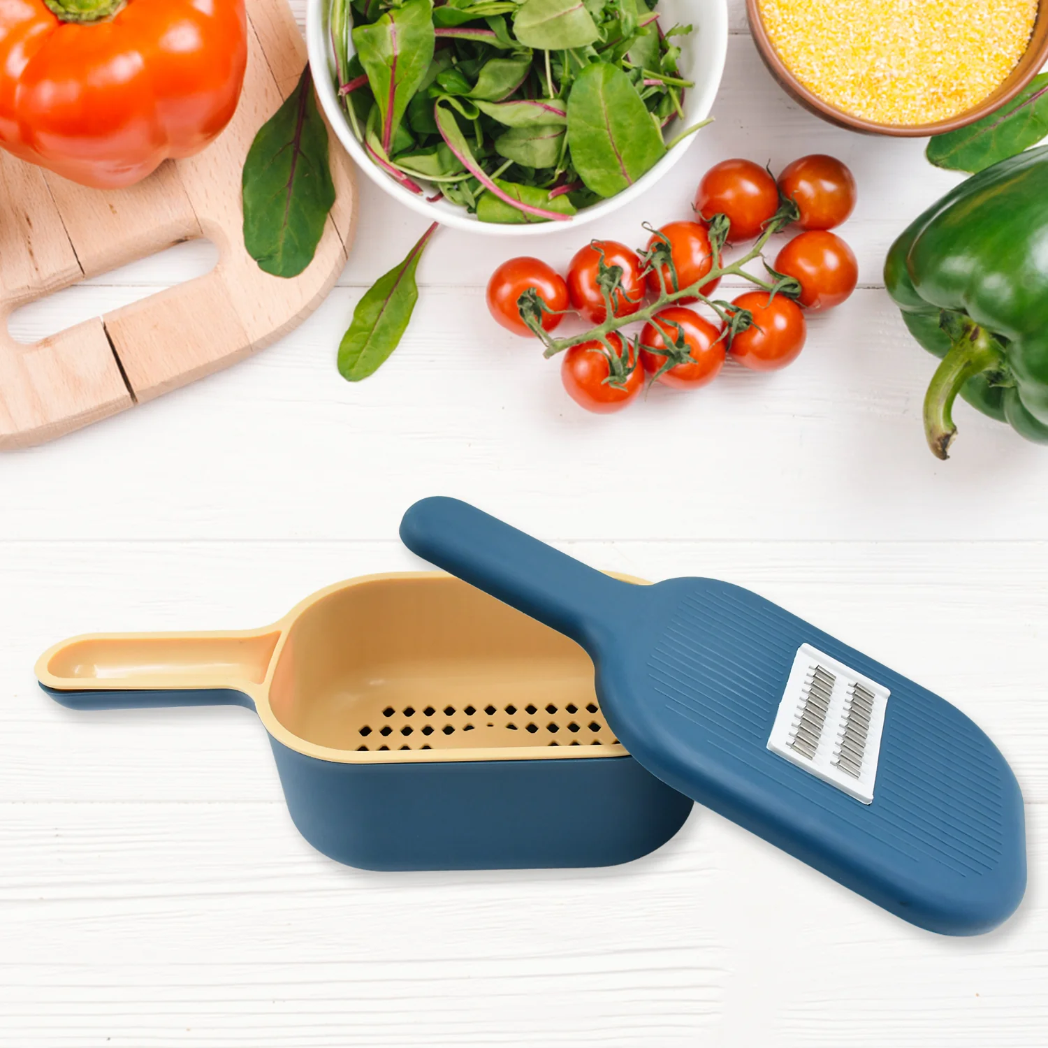 Vegetable Slicer Cutter - 6 Blades Kitchen Accessories (1 Set) - Image 6