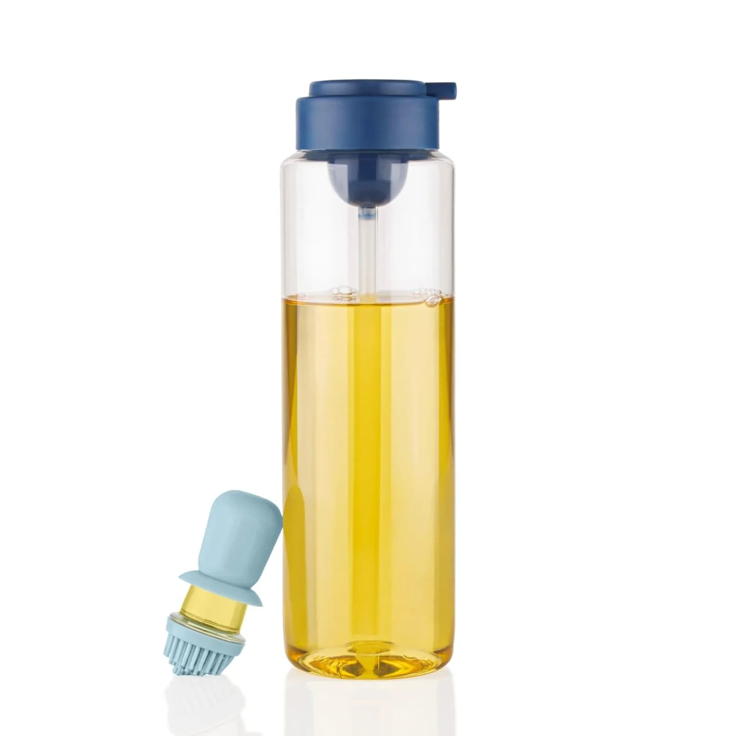2 in 1 Transparent Oil Dispenser with Silicone Oil Dropper Nozzle (1 Pc / With Brush / 1 Ltr) - Image 5