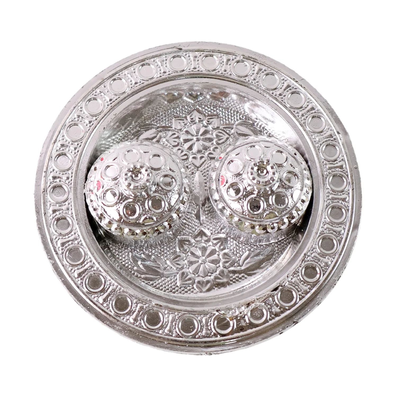 Round Shape Special Puja Thali, Kumkum Thali Holder (1 Pc / Small) - Image 5