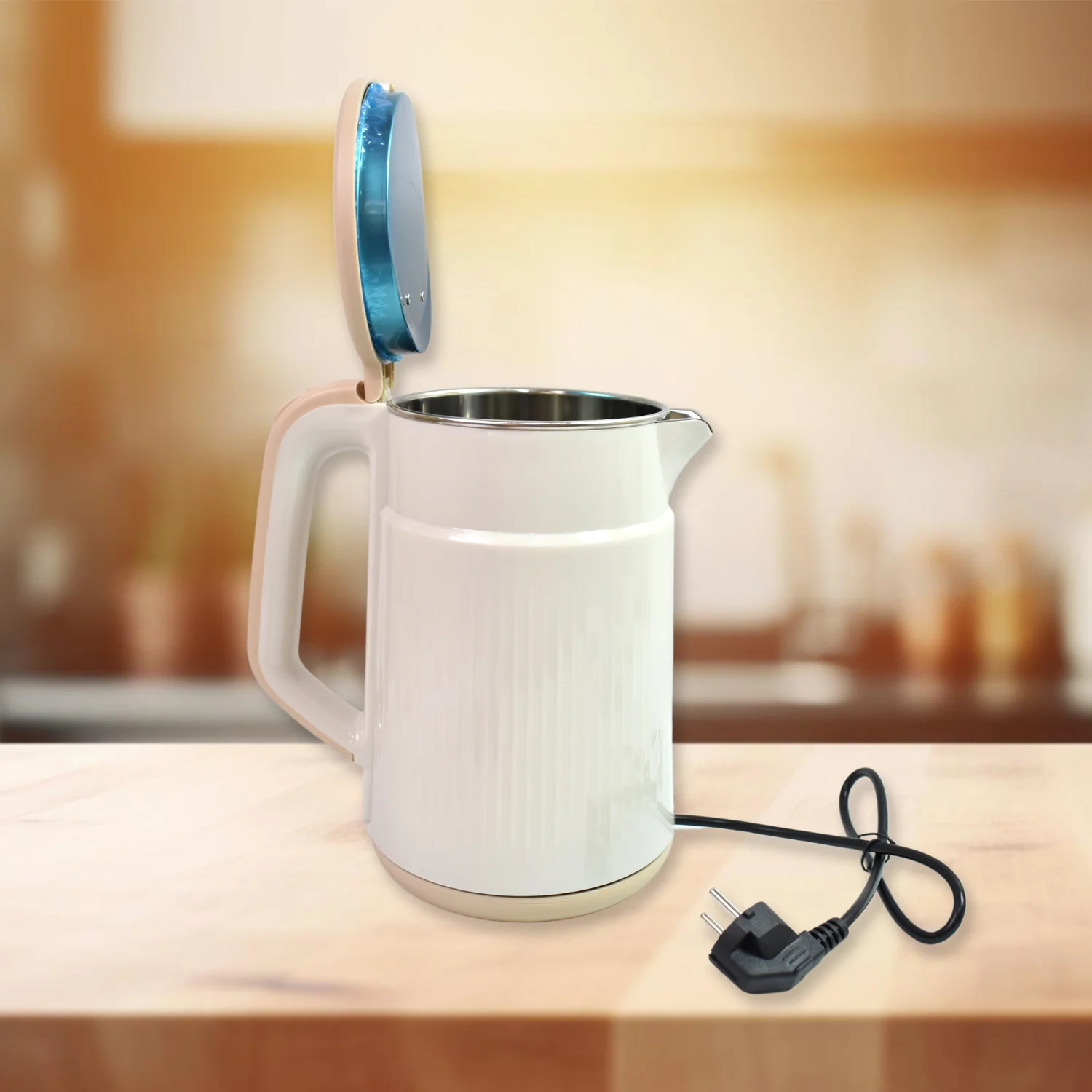 Double Wall Stainless Steel Electric Cordless Tea Kettle (1500W / 2.3 Ltr.) - Image 3
