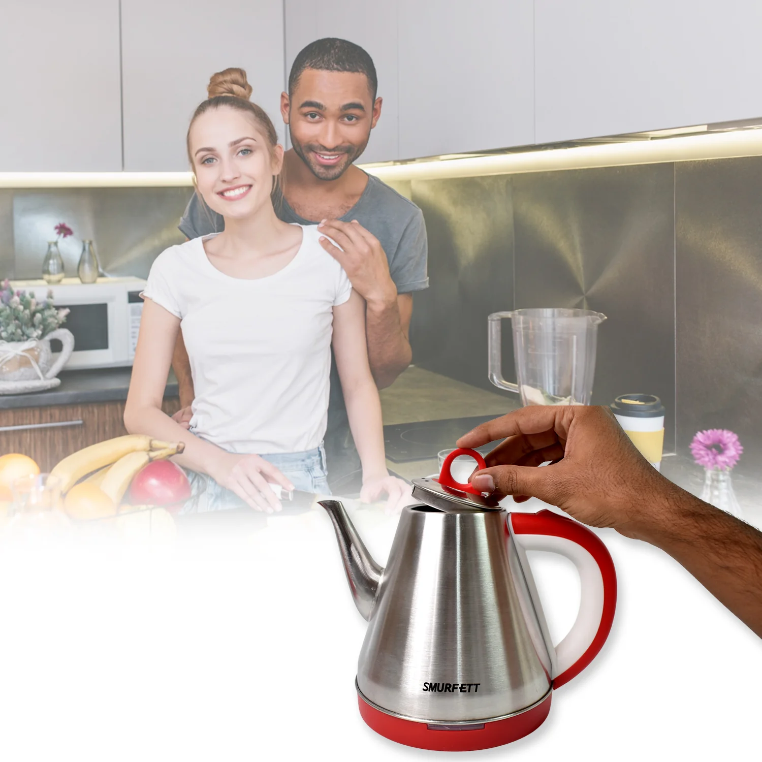 Stainless steel large capacity electric kettle (1500W / 1.5 Ltr.) - Image 6