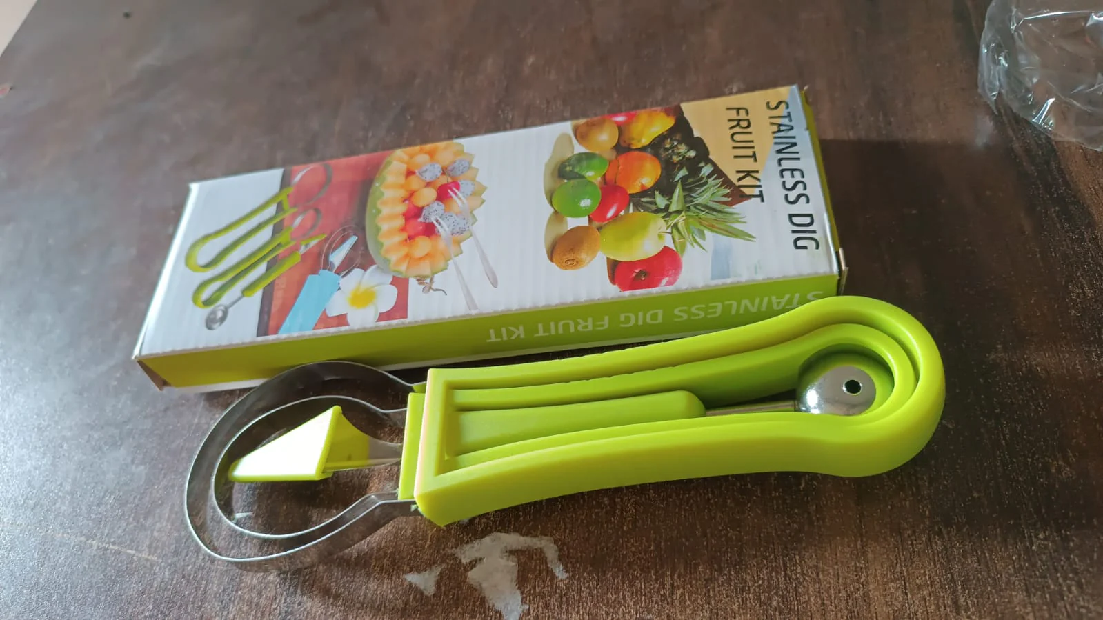 Professional 3 in 1 Stainless Steel Watermelon Cutter Fruit Carving Tools Set (1 Set) - Image 8