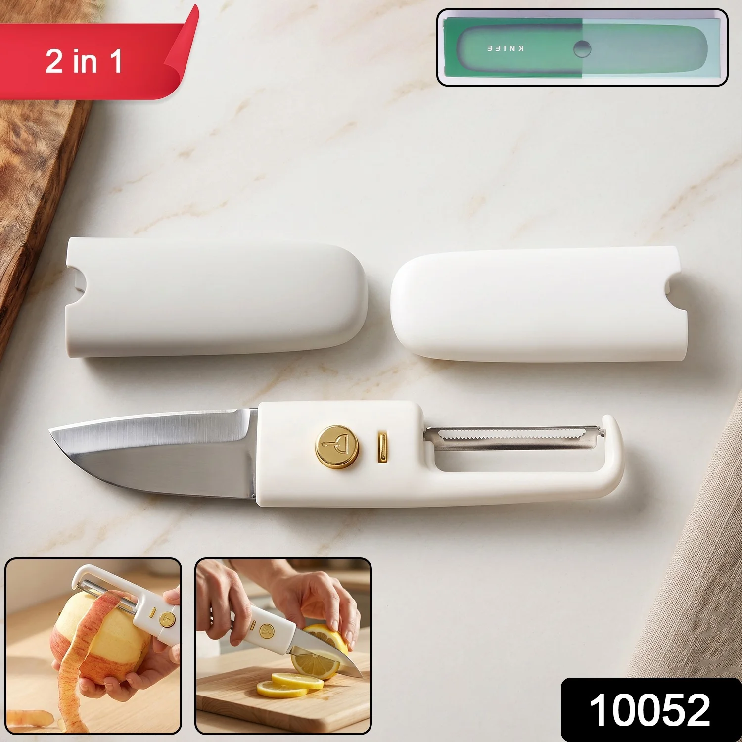2 in 1  Knife, Multifunctional peeler fruit knife (1 Pc) - Image 2