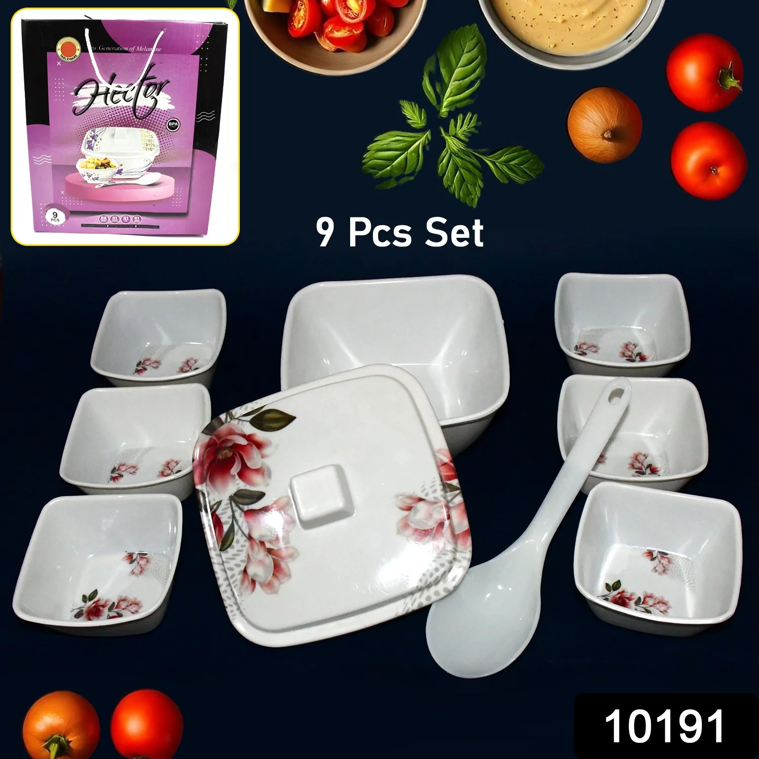 Hector High Quality Dinning Dinner / Pudding Set (9 Pcs set) - Image 2