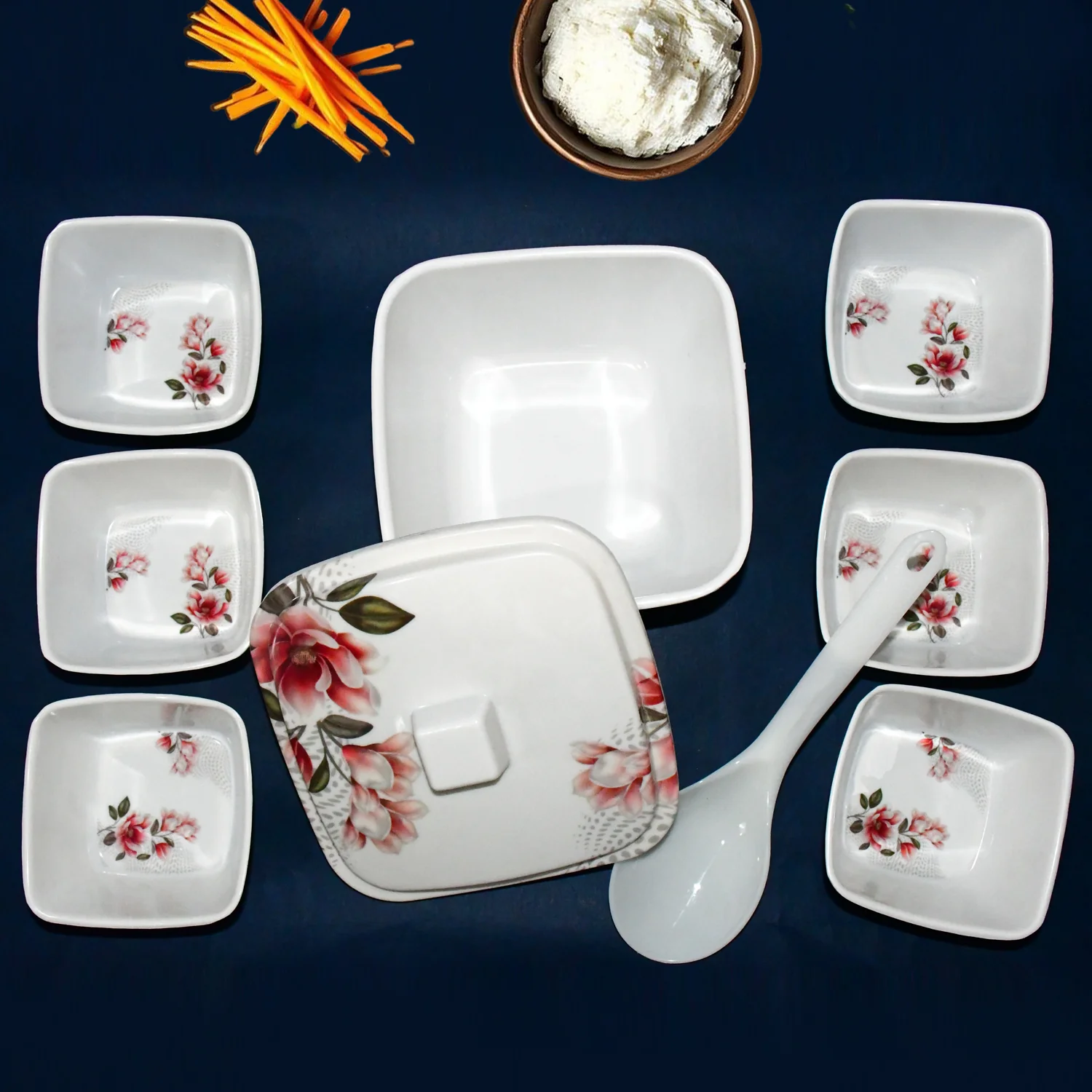 Hector High Quality Dinning Dinner / Pudding Set (9 Pcs set) - Image 4
