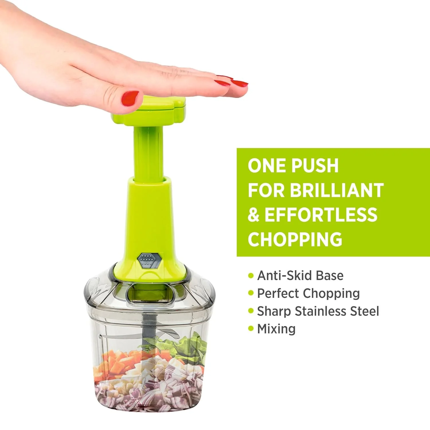 2in1 Press Vegetable Choppers for Kitchen (1100 ML) - Image 6
