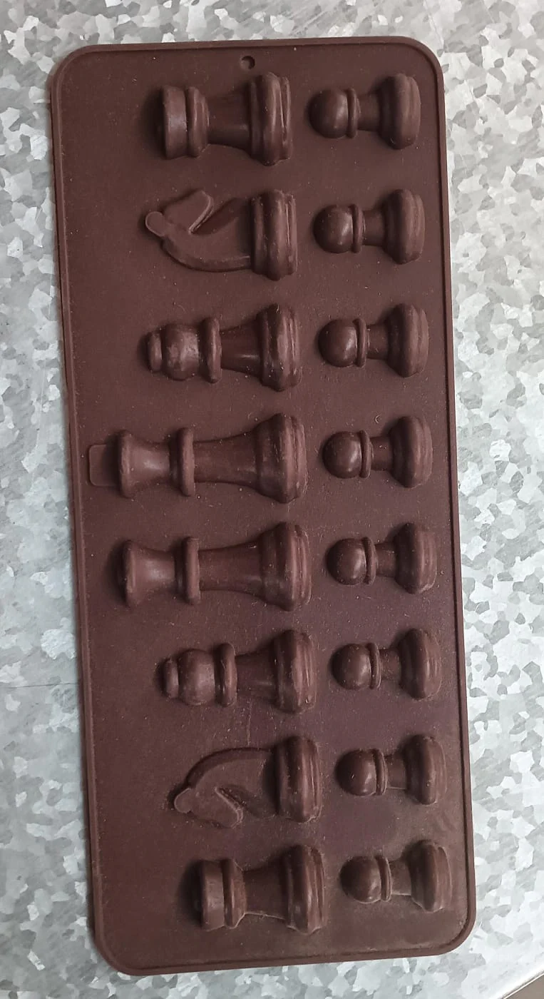 Silicone Chocolate Mould Chess Shape (1 Pc) - Image 3
