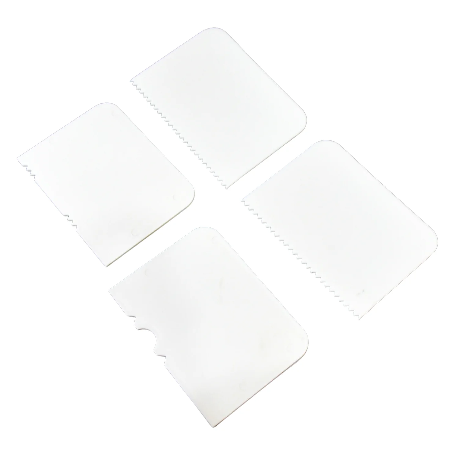 Plastic Cake Scraper Cake Decorating Pastry Baking Tool (4 Pcs Set) - Image 5