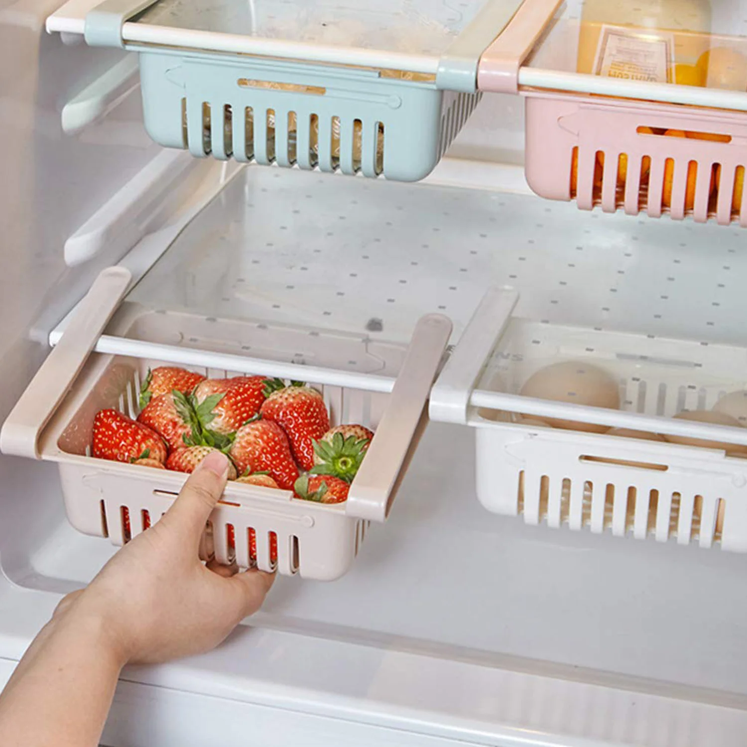 Expandable Adjustable Multipurpose Fridge Storage Basket (1 Pc) - Image 3
