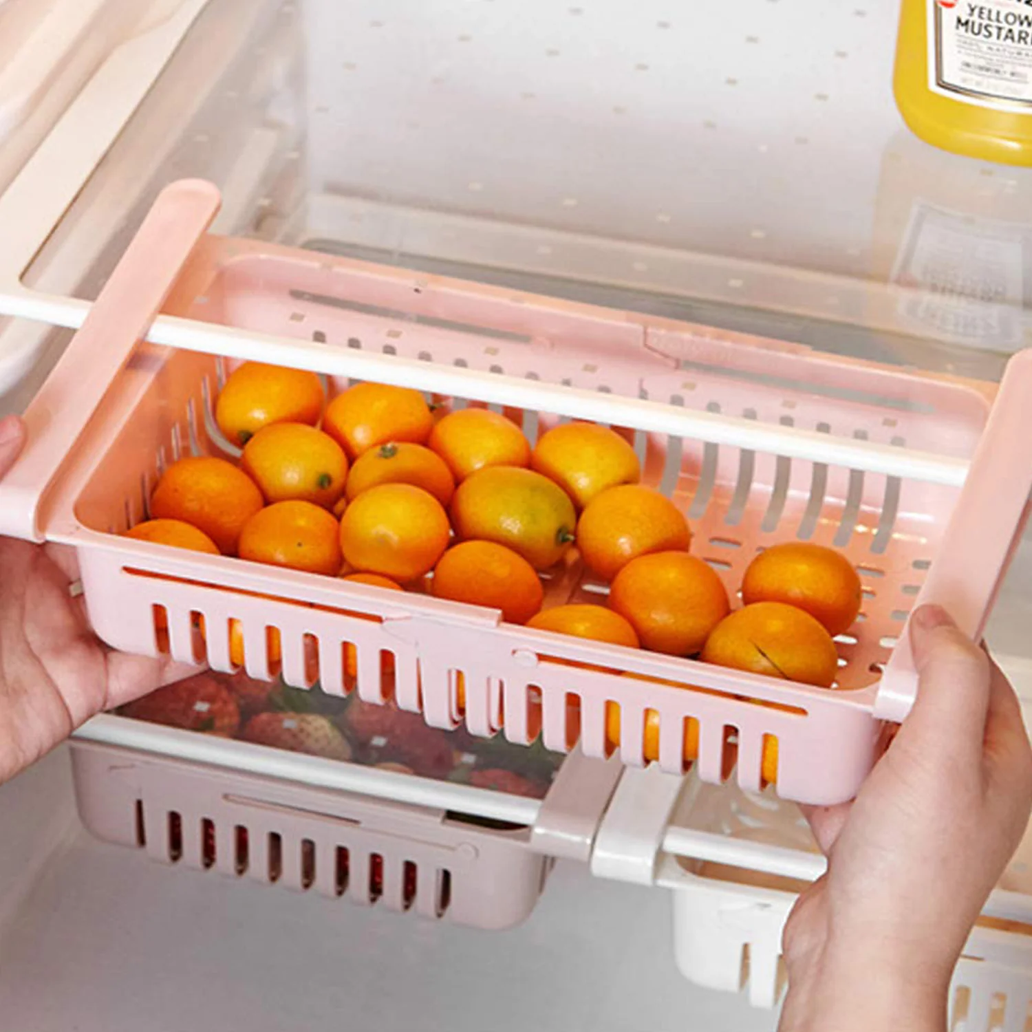 Expandable Adjustable Multipurpose Fridge Storage Basket (1 Pc) - Image 4