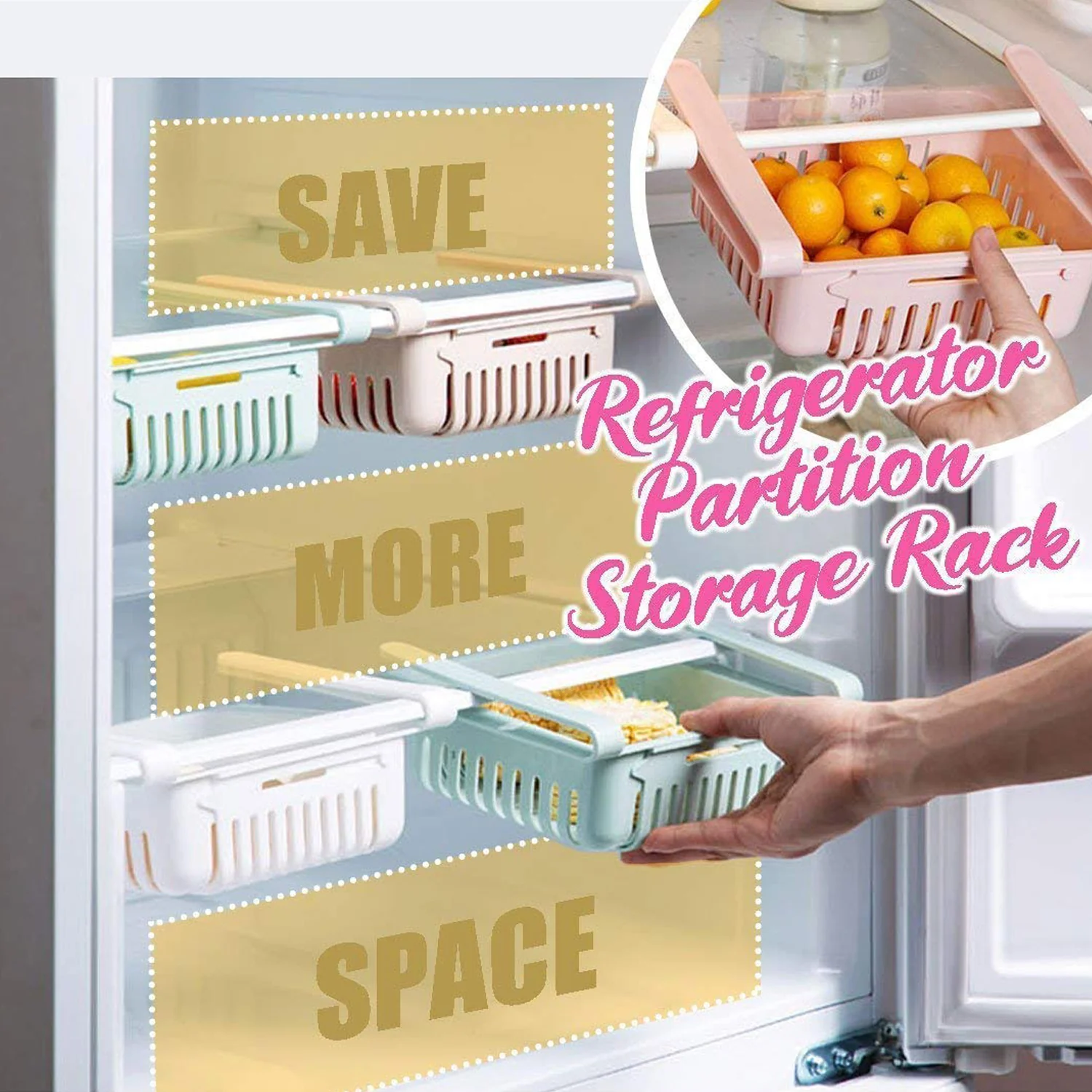 Expandable Adjustable Multipurpose Fridge Storage Basket (1 Pc) - Image 7