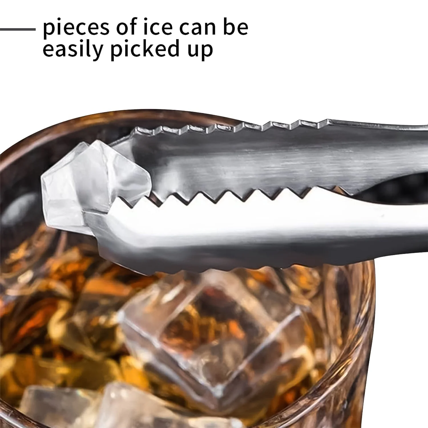 Stainless Steel Tong Lifting Ice Cubes, Sugar Cubes | Serving Tongs (13 Cm / 1 Pc) - Image 4
