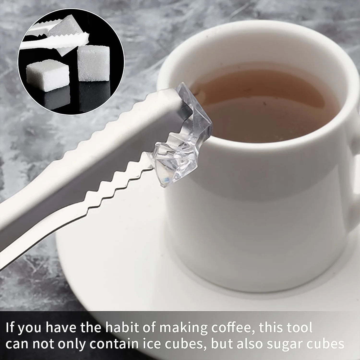 Stainless Steel Tong Lifting Ice Cubes, Sugar Cubes | Serving Tongs (13 Cm / 1 Pc) - Image 6