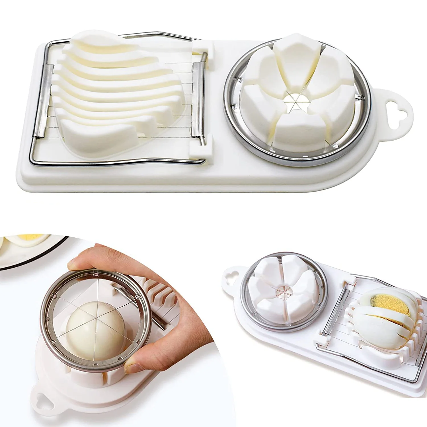 2 In 1 Egg Slicer, Egg Cutter For Hard Boiled Eggs - Image 6